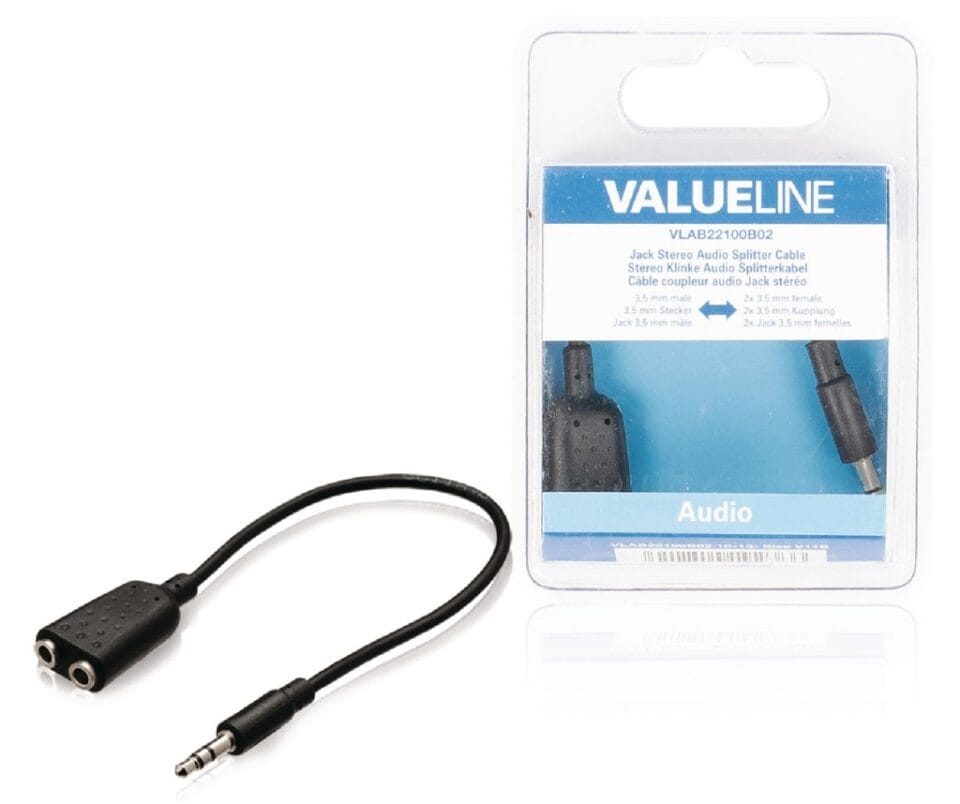 Valueline VLAB22100B02 Jack Stereo Audio Verdeelkabel 3