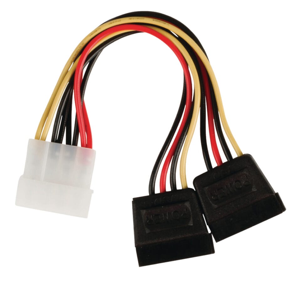 Valueline Vlcp73520v015 Interne Stroom Splitterkabel Molex Mannelijk - 2x Sata 15-pins Vrouwelijk 0