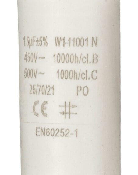 Fixapart W1-11001N Condensator 1.5 uf / 450 V + Aarde