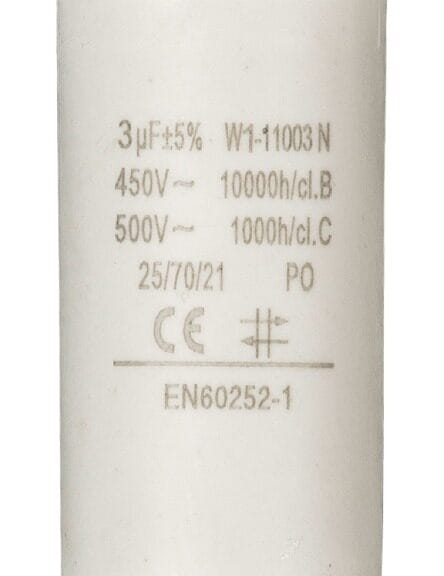 Fixapart W1-11003N Condensator 3.0 uf / 450 V + Aarde