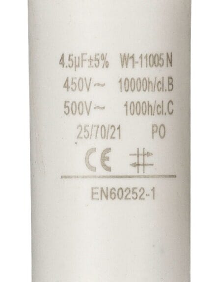 Fixapart W1-11005N Condensator 4.5 uf / 450 V + Aarde
