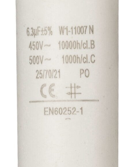 Fixapart W1-11007N Condensator 6.3 uf / 400 V + Aarde