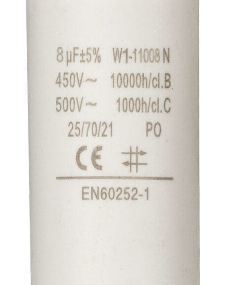 Fixapart W1-11008N Condensator 8.0 uf / 450 V + Aarde