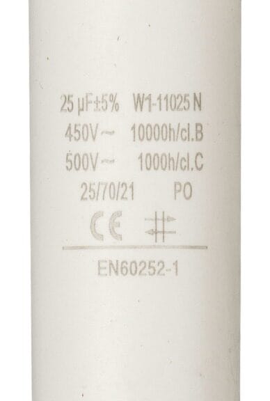 Fixapart W1-11025N Condensator 25.0 uf / 450 V + Aarde