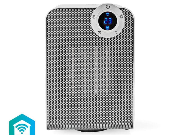 Nedis WIFIFNH20CWT Slimme Ventilatorverwarming Met Wi-fi Compact Thermostaat Oscillatie 1800 W Wit