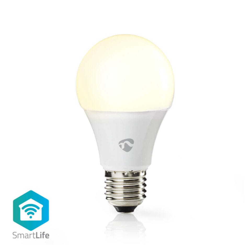 Nedis WIFILW12WTE27 Smartlife Led Bulb Wi-fi E27 800 Lm 9 W Warm Wit 2700 K Energieklasse: A+ Android™ & Ios Diameter: 60 Mm A60