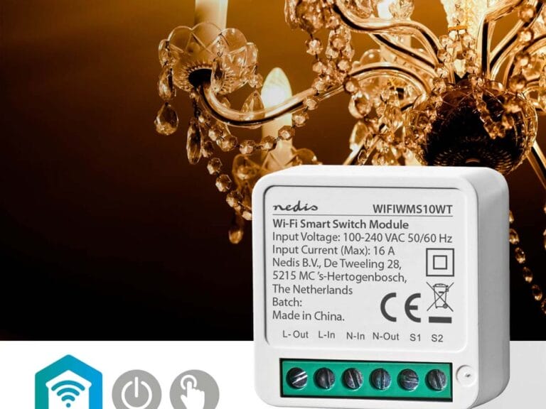Nedis WIFIWMS10WT Smartlife Schakelaar Wi-fi 3680 W Kroonsteen App Beschikbaar Voor: Android™ / Ios